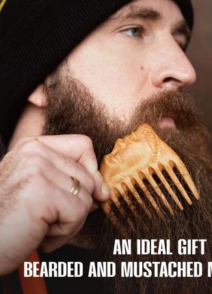 Мужской гребень для волос и бороды zamas wood man 8 х 8 х 1см ручная работа деревянный груша