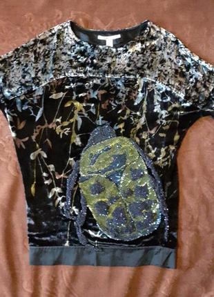 Велюрове оксамитове шовкова сукня блискуче з вишивкою травневий жук3 фото