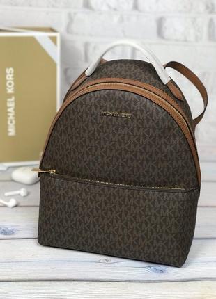 Жіночий рюкзак michael kors оригінал sheila medium logo backpack коричневий в лого2 фото