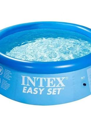 Басейн сімейний "easy set" intex 28110 басейн сімейний, наливний, 244х76 см, 2 419 л (при заповненні на 80%)