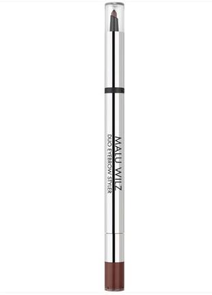 Олівець і пудра для брів malu wilz duo eyebrow styler 08 — dark brown