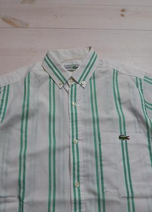 Вінтажна сорочка vintage chemise lacoste made in france shirt5 фото
