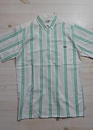 Вінтажна сорочка vintage chemise lacoste made in france shirt1 фото