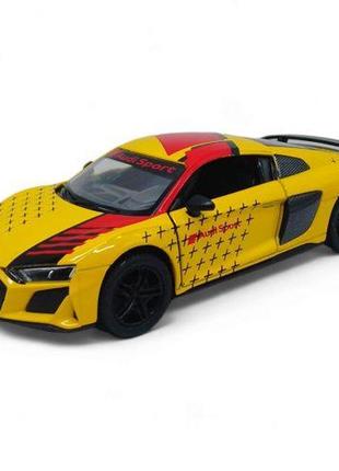 Машинка kinsmart "audi r8 coupe 5", желтая