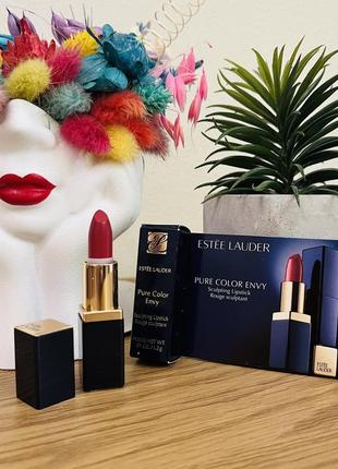 Оригінал estée lauder pure color envy sculpting lipstick помада 420 rebellious rose