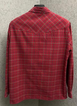 Красная клетчатая рубашка от бренда jack wolfskin4 фото
