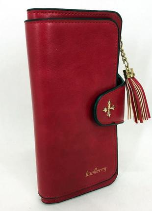 Клатч портмоне кошелек baellerry n2341, женский эксклюзивный кошелек, небольшой кошелек. цвет: красный
