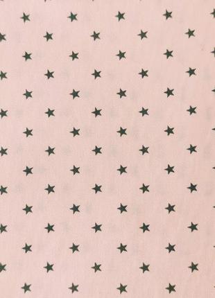 Ткань хлопок "мелкие звезды на персиковом". отрез 40*50 см.