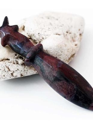 Ніж магічний турмалін, магічний кам'яний ніж натуральний камінь