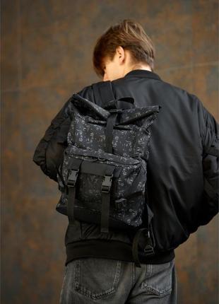 Рюкзак рол sambag rolltop double  черный принт