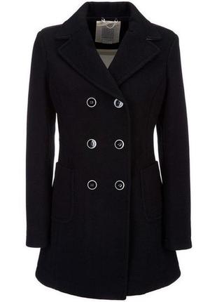 Брендовое черное демисезонное пальто с карманами geox respira этикетка