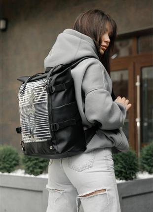 Женский рюкзак hacking  черный принт "girl"9 фото