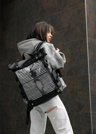 Женский рюкзак hacking  черный принт "girl"2 фото