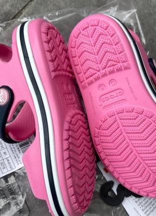 Крокс сандалі баябенд дитячі рожеві crocs bayaband sandal kids pink lemonade3 фото