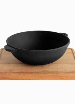 Сковорода чавунна wok 180 х 63 мм з підставкою