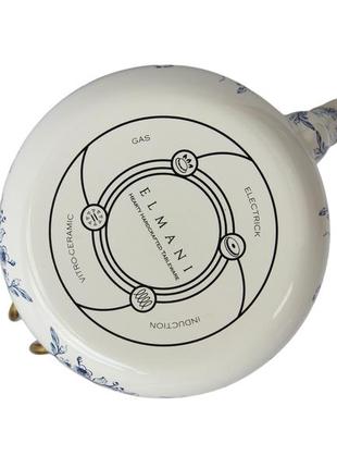 Чайник эмалированный "butterfly" elmani с крышкой, 2,2 л5 фото