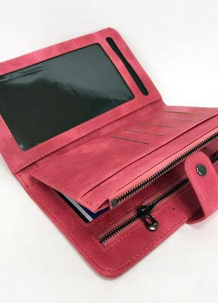 Жіночий гаманець baellerry jc224, стильний жіночий гаманець, гаманець міні дівчині. колір: рожевий7 фото