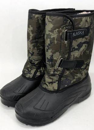 Чоботи чоловічі 43 розмір, чоловічі робочі черевики військові чоботи зимові. колір: зелений піксель