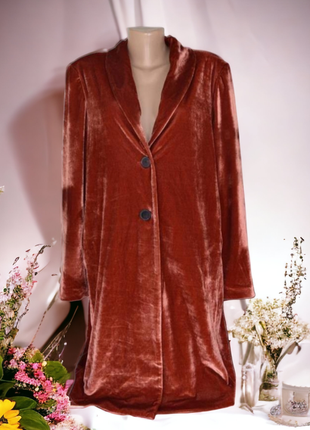 Брендовое бархатное стильное пальто marita venezia италия этикетка2 фото