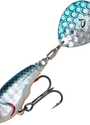 Тейл-спиннер savage gear fat tail spin 80mm 24.0g blue silver