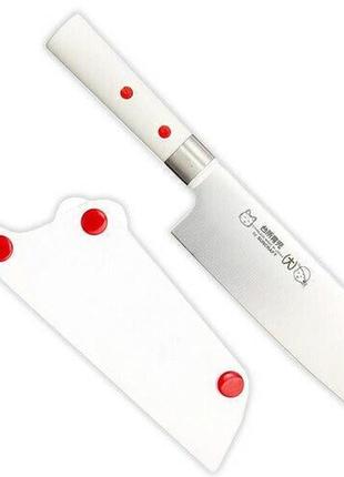Детский кухонный нож сантоку 13 см suncraft красно-белый (2000002913887)