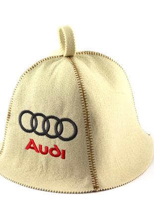 Шапка для сауны "audi" универсальный luxyart бежевый (2000001439678)