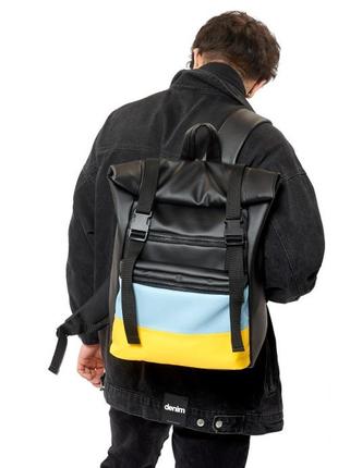 Рюкзак ролл sambag rolltop lth черный с флагом украины