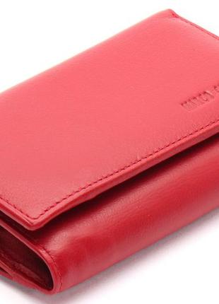 Женский кожаный кошелек 14х9х3 см marco coverna темно-красный (2000002781486)