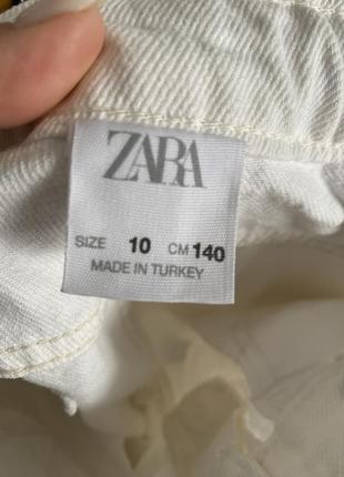 Джинси zara/ 140р / білі джинси з потертостями7 фото