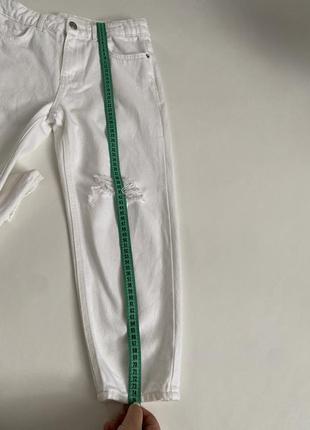 Джинси zara/ 140р / білі джинси з потертостями5 фото