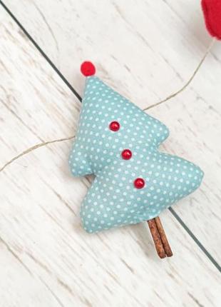 Гирлянда новогодняя текстильная в стиле тильда "скандинавские гномы"