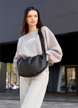 Женская сумка sambag hobo comfy черная