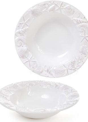 Набор 3 тарелки "морской бриз", суповые, керамика ø23,5х5,7 см bonadi  (2000002635291)