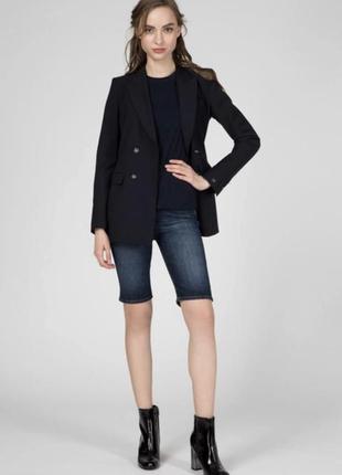 Женские синие джинсовые шорты город slim bermuda 38 р. c&a стрейч