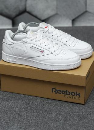 Мужские кроссовки reebok club c (білі) 44