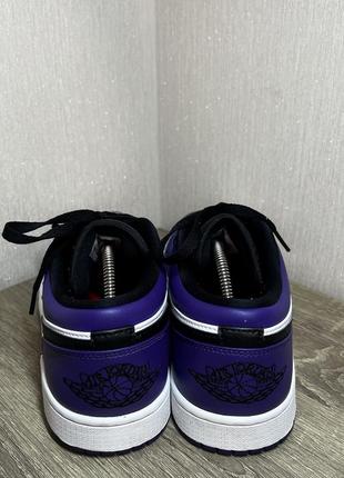 Кросівки air jordan 1 low court purple white5 фото