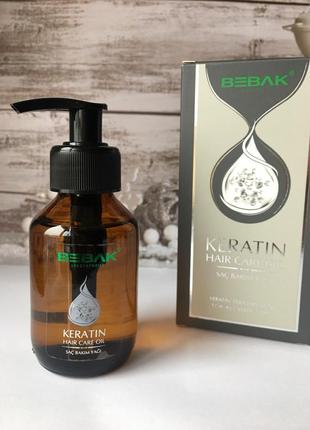 Олія для волосся з кератином bebak, 100 мл unice / livesta1 фото