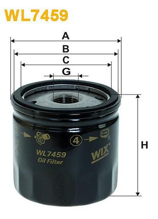 Фільтр оливний ford c-max, c-max ii, grand c-max, fiesta vi (08-), focus cabrio, focus c wix filters (wl7459)
