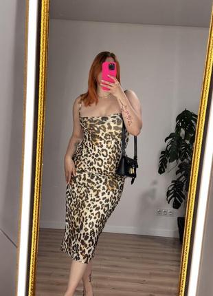 Платье леопард, вечернее платье
