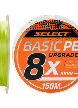 Шнур select basic pe 8x 150m (салатовий) #0.8/0.12 mm 14lb/6kg1 фото