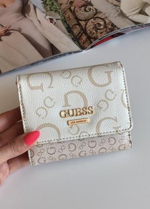 Кошелёк женский guess оригинал mandarina small trifold wallet гесс белый