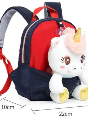 Милий дитячий рюкзак з іграшкою єдинорогом, новий2 фото