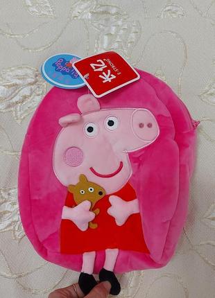 Плюшевий рюкзак свинка пеппа peppa pig, нова4 фото