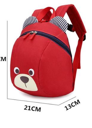Дитячий рюкзак «ведмедик» з поводком, новий2 фото
