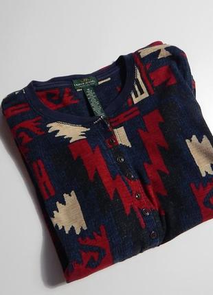 Кофта лонгслів vintage ralph lauren native american print long sleeve2 фото