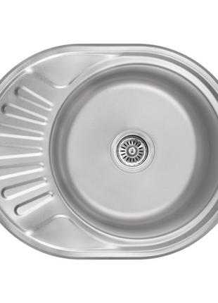 Кухонна мийка lidz 5745 0,8 мм satin (lidz5745sat08)