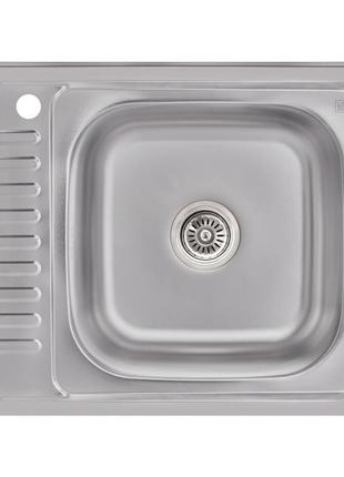 Кухонна мийка lidz 6050-r 0,6 мм satin (lidz6050r06sat)