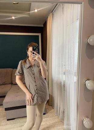 Блуза туніка сукня з комірцем5 фото