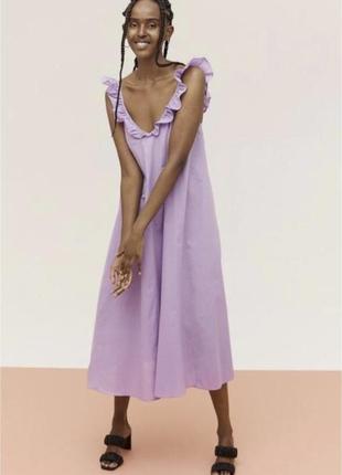 Нежное лиловое платье h&m3 фото