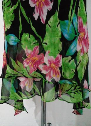 Сукня комбінація з шифону на бавовняній підкладці3 фото